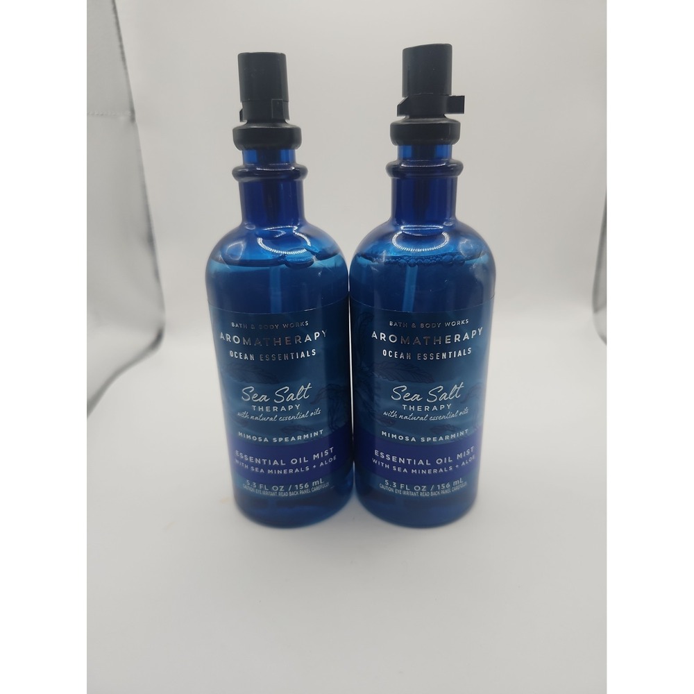 2* Bath & Body Works Sea Salt Therapy MIMOSA SPEARMINT Essential Oil Mist 5.3oz